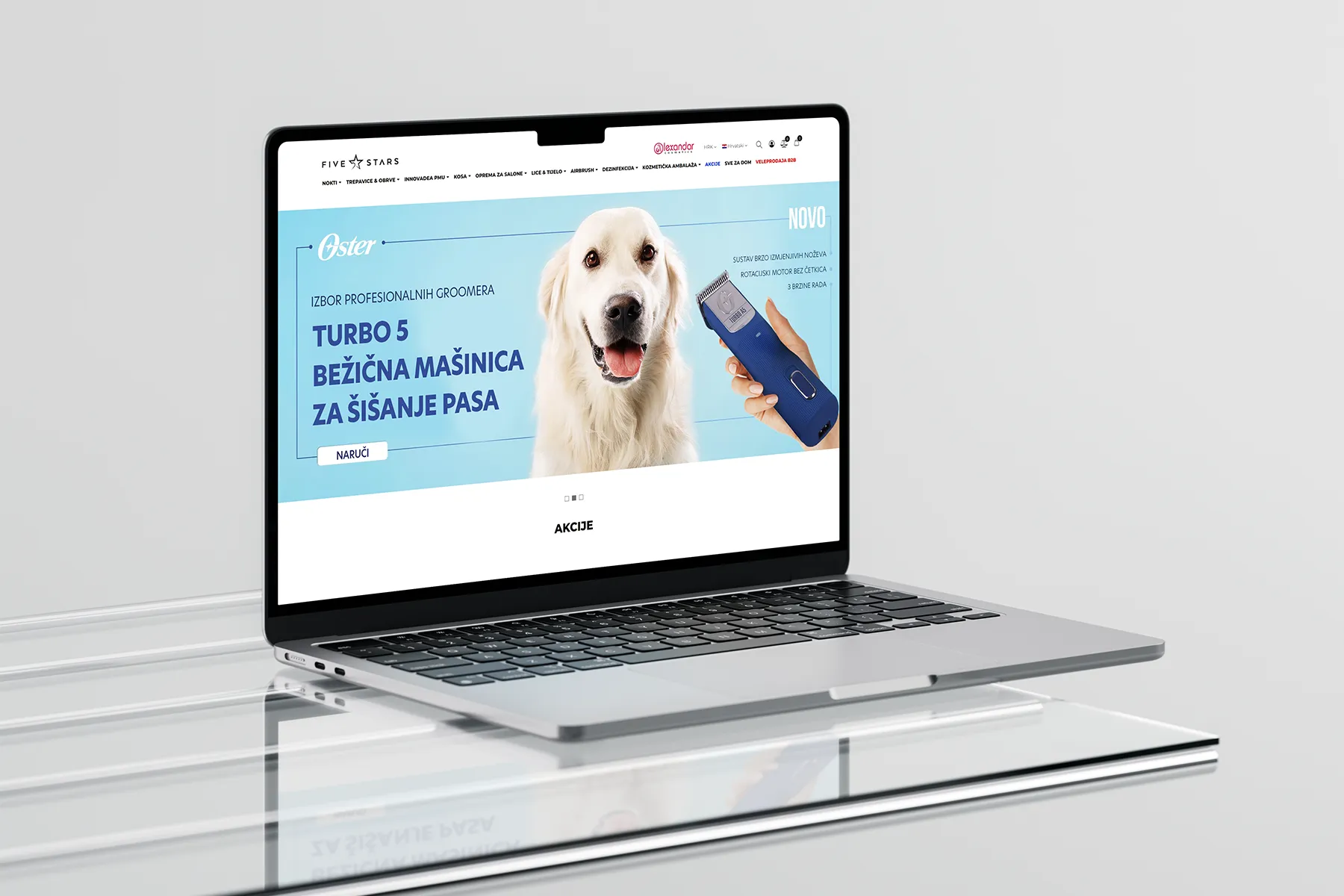 Dizajn webshop stranice za five stars